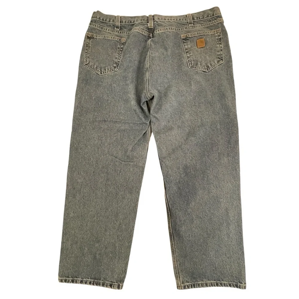 Carhartt Men’s Gray Denim Relaxed Fit Work Jeans B460 DPS 46X30 Workwear